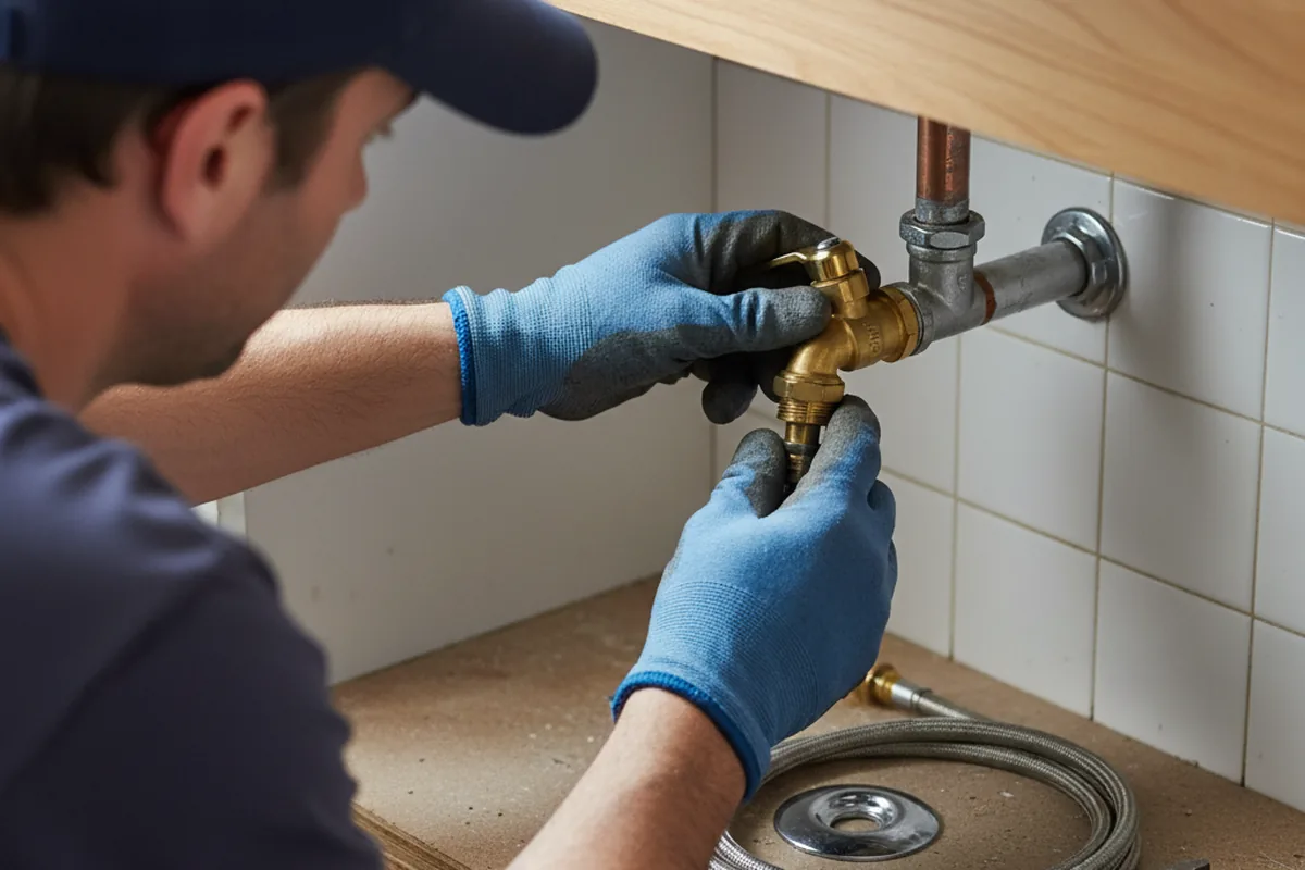 Shutoff valve and fitting work during Emergency Plumbing in Woodburn